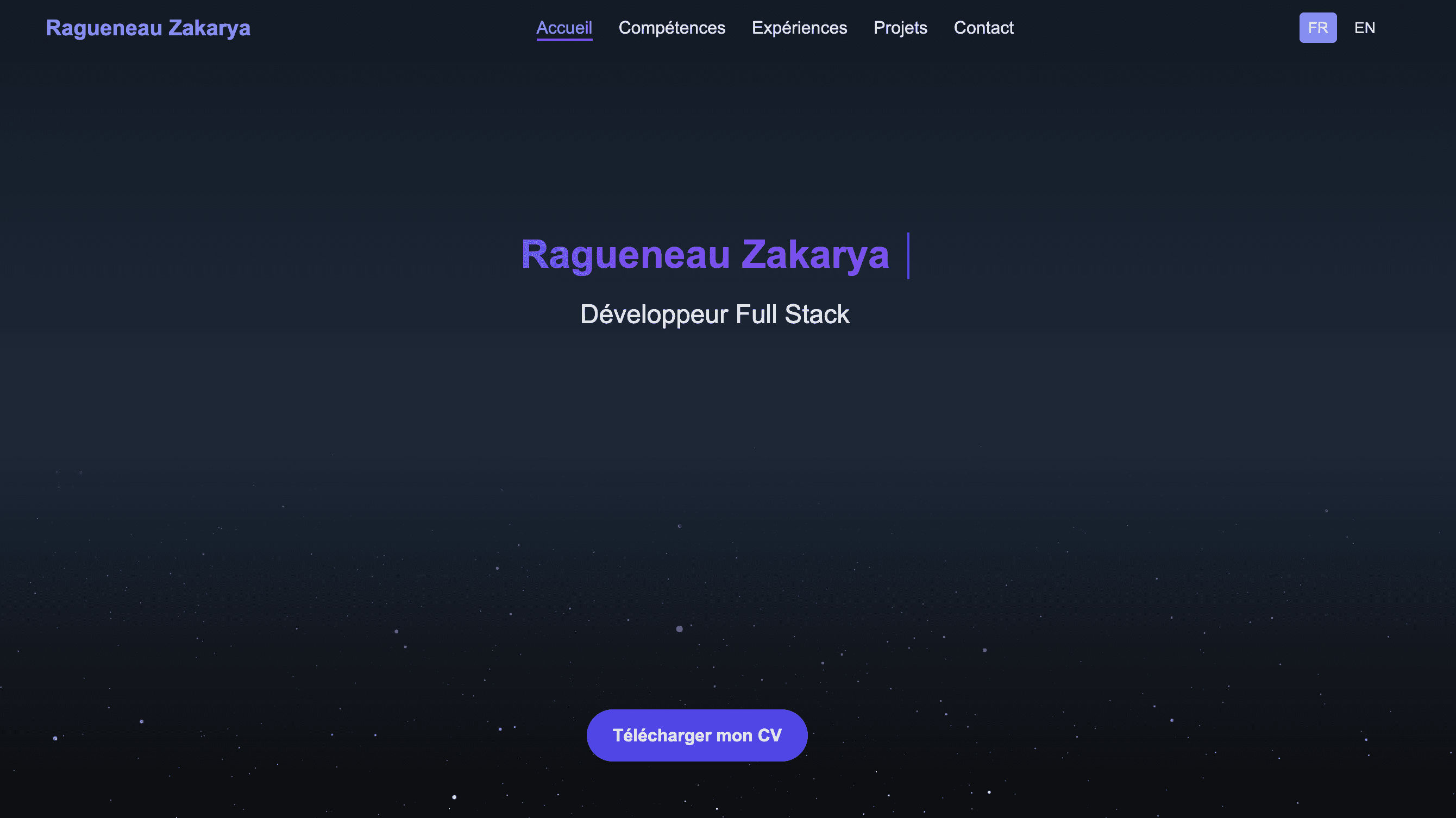 Ragueneau Zakarya - Portfolio Website
